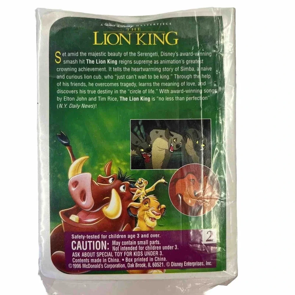 Disney McDonald's Toy: The Lion King Adult Simba VHS Case & Figure